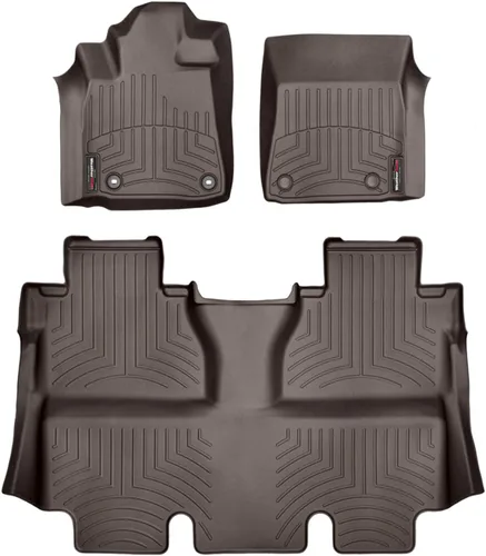 Vista 9 de Weathertech Revestimientos de suelo personalizados para Toyota Tundra - 1ª y 2ª fila (444081-440938), negro