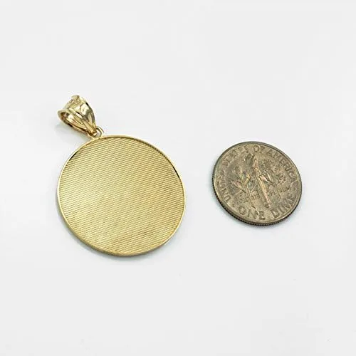 Vista 3 de LA BLINGZ Colgante de medallón de oro de 14 quilates, M, Oro