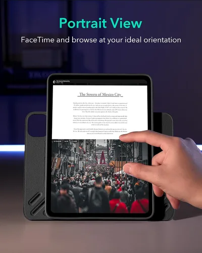 Vista 6 de ESR Funda para iPad Pro de 11 pulgadas (2022/2021/2020/2018, 4.ª/3.ª/2.ª/1.ª generación), cubierta magnética desmontable, soporte ajustable