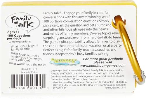 Vista 5 de Juegos de mesa portátiles Around The Table, iniciadores de conversación significativos y juego de viaje en automóvil - Family Talk