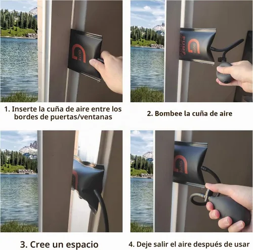 Vista 4 de Gute Bomba de bolsas de cuña de aire, paquete de 2 herramientas de bomba de cuña de aire inflables, herramienta de bolsa de cuña de aire, kit