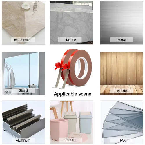 Vista 5 de DGSL Cinta adhesiva de doble cara, 0.59 pulgadas x 108 pies, cinta adhesiva de montaje resistente, cinta de espuma impermeable para tiras de luces