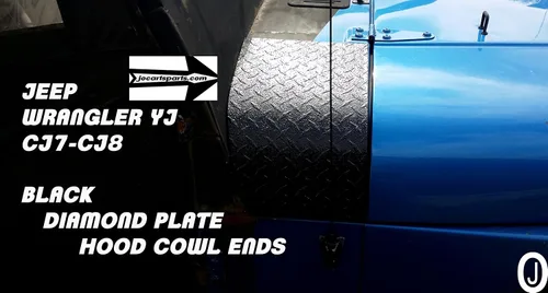 Vista 3 de Se adapta a Jeep Wrangler YJ - CJ7-CJ8 placa de diamante negro 2 PC