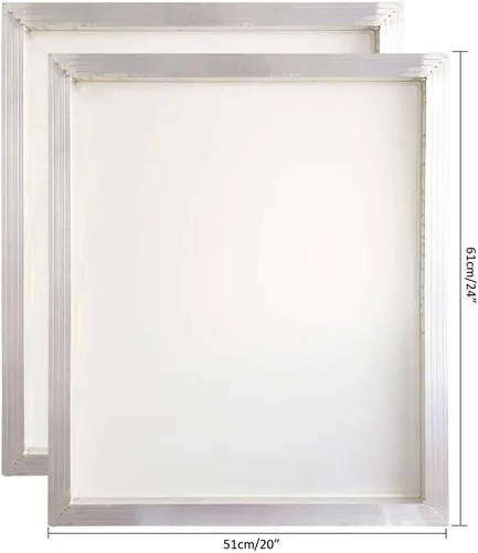 Vista 3 de Pantallas de impresión de pantalla de seda de aluminio 20 x 24 pulgadas Frame-110 malla blanca (2 PCS)