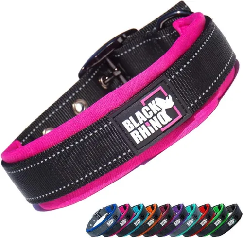 Vista 20 de Black Rhino - The Comfort Collar - Collar de perro acolchado de neopreno ultra suave para todas las razas. Resistente, ajustable, reflectante