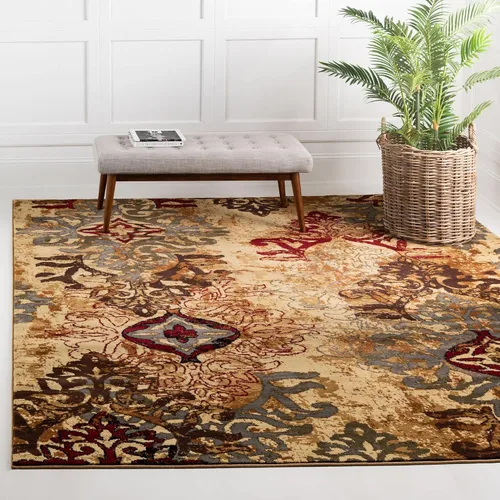 Vista 15 de Unique Loom Barista Collection - Alfombra de área - Congencis (2' 2" x 3' 1" Rectángulo, Beige/Azul)