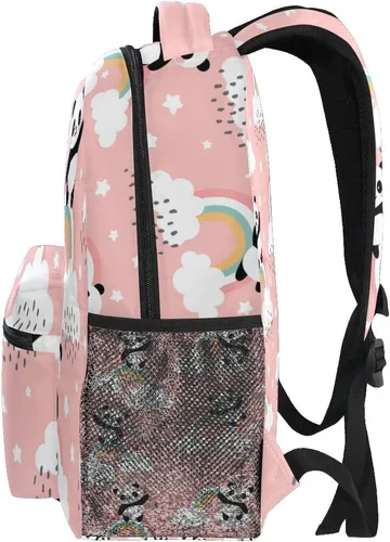 Vista 46 de ATTX Linda mochila con diseño de panda para niños y niñas, Panda-h, Ciclismo