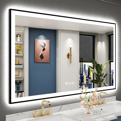 Vista 109 de 24x32 LED Bathroom Mirror, Backlit & Front Lit Lighted Mirror Retroiluminado+luz frontal