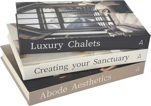 Vista 9 de Array & Arrow Libros decorativos para decoración del hogar, juego de 3 cajas de almacenamiento de libros de imitación con cierre magnético