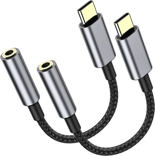 Vista 13 de Adaptador USB C a conector de auriculares de 3.5mm – Dongle de audio HiFi, cable tipo C a auxiliar hembra compatible con iPhone 17/16/15 Pro Max