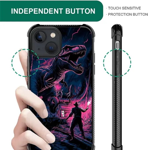 Vista 682 de Funda compatible con iPhone 15, diseño de elefantes africanos, diseño increíble a prueba de golpes, antiarañazos, carcasa trasera de policarbonato
