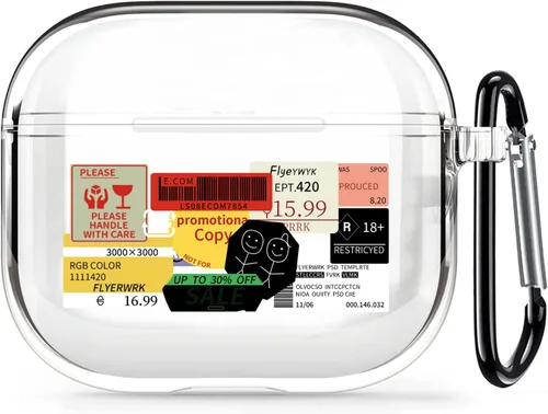 Vista 20 de Funda transparente para AirPods de 2ª generación de 1ª generación, diseño de gatito kawaii para mujeres, hombres y niños, funda de carga de TPU
