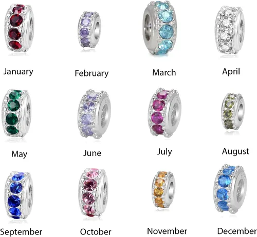 Vista 5 de Adabele 1 pieza de cuentas de plata de ley auténtica con circonita cúbica con circonita cúbica para todos los demás, pulsera, collar, joyería
