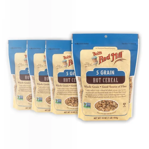 Vista 6 de Bob's Red Mill Cereal caliente enrollado de 5 granos, 16 onzas (caja de 4)