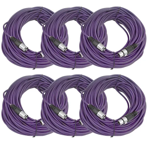 Vista 67 de SEISMIC AUDIO - SAXLX-2 - Paquete de 6 cables de conexión XLR macho a XLR hembra de 2 pies - Equilibrados - Cables de conexión de 2 pies