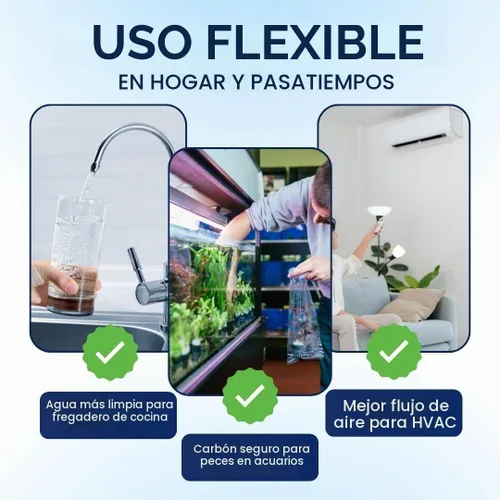 Vista 4 de Filtro de agua a granel de 5 libras / filtro de aire de repuesto de cáscara de coco granular, carbón activado