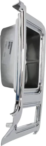 Vista 4 de Para Chevy C10 / C20 / C30 Puerta de Faro 1979 1980 Lado del Conductor y Pasajero Par/Juego Redondo Cromo y Argent Oscuro Pintado GM2512104 +