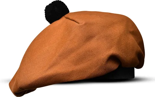 Vista 47 de Sombrero escocés Tam o Shanter Gorro escocés Tartan P.V Tartan (poliviscosa) Mezcla de lana con pompón Talla única para todos.