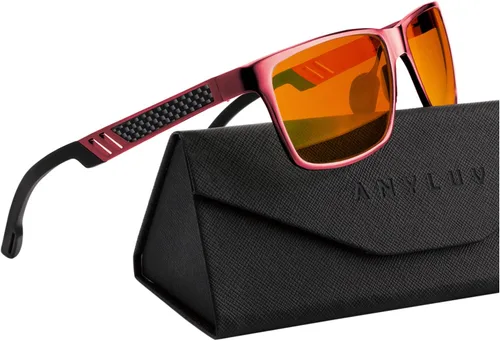 Vista 40 de ANYLUV Blue Light Blocking Glasses Men Computer Gaming Glasses Lightweight Al-Mg Metal Anti Eyestrain Eye Protection