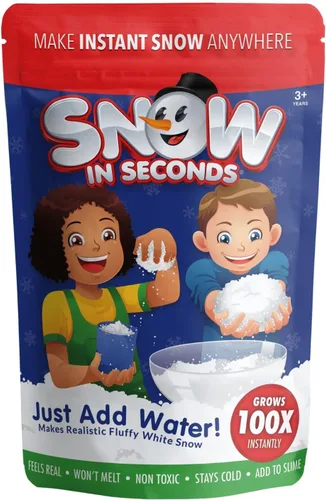 Vista 8 de Pequeña Nieve Instantánea Artificial - Como se Vio en Shark Tank - Haz Slime de Nube