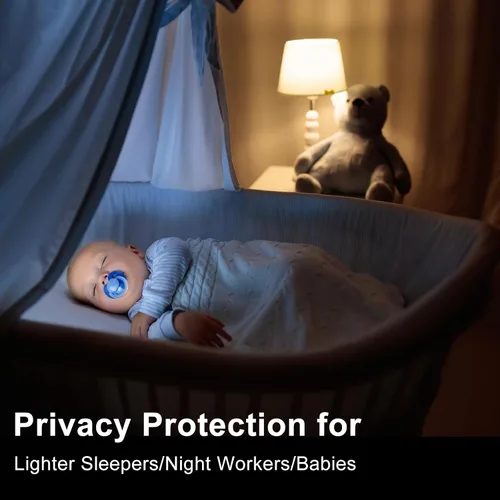 Vista 5 de DWCN Cortinas opacas para dormitorio, oscurecimiento, aislamiento térmico, cortinas gruesas que bloquean la luz, juego de 2