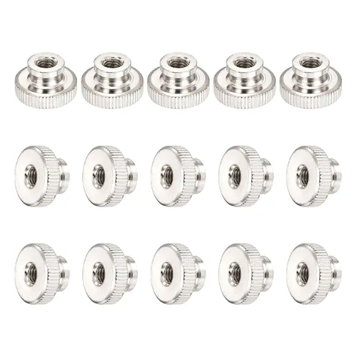 Vista 13 de uxcell - Tuercas moleteadas de pulgar, 10 piezas, M3x0.5mm, pernos redondos de hierro, tono plateado, para piezas de impresora 3D