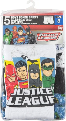 Vista 2 de DC Comics Boys' Superhero Boxer Briefs Multipacks with Batman, Flash, Superman & More, Sizes 4, 6, 8, 10, 12