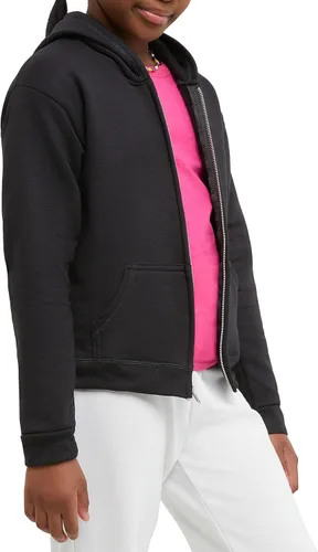 Vista 3 de Hanes Sudadera con capucha Comfortsoft Ecosmart con cremallera completa para niña