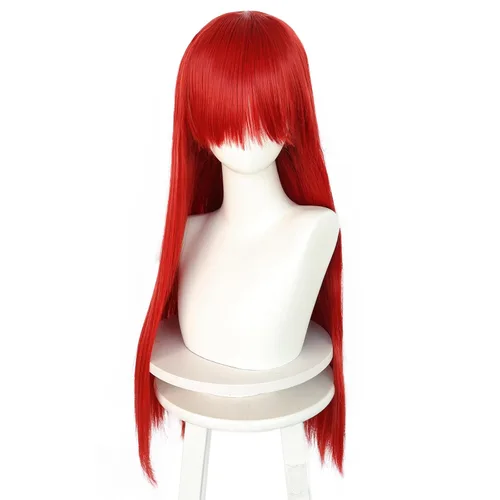 Vista 3 de anogol Vocaloid 32" 80 cm de largo recto de Cosplay peluca Pelucas Para Fiestas Halloween, Rojo