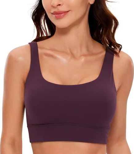 Vista 26 de CRZ YOGA Butterluxe - Brasier deportivo con espalda en U para mujer, cuello redondo, acolchado, de bajo impacto, para yoga, entrenamiento