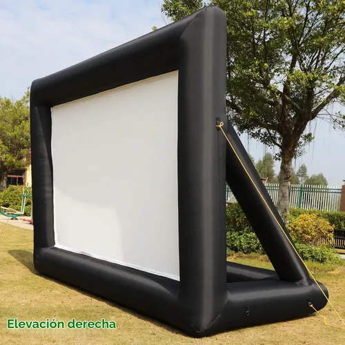 Vista 8 de Pantalla de proyector de película inflable de 16 pies, pantalla de proyector para interiores y exteriores con bolsa de transporte para proyección