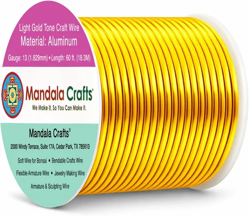 Vista 202 de Mandala Crafts - Alambre de aluminio anodizado de calibre 22 para hacer joyas - 137.2 m de alambre flexible surtido y coloreado - Doble para bonsái