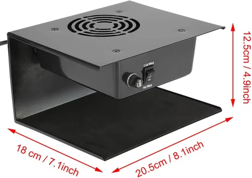 Vista 4 de Secador de esmalte de uñas de 300 W, secado rápido, secado rápido, secado de uñas, secador de esmalte de gel para manos y pies, viento caliente
