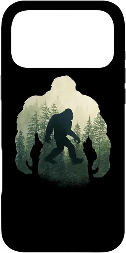 Vista 22 de Sasquatch Yeti Figure Nature Double Exposure Bigfoot Case for iPhone 17