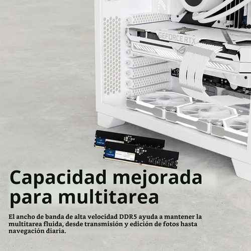 Vista 5 de Timetec 16GB DDR5 5600MHz PC5-44800 Sin búfer No ECC 1.1V CL46 1Rx8 Rango único 288 Pin UDIMM módulo de memoria RAM de escritorio de mejora