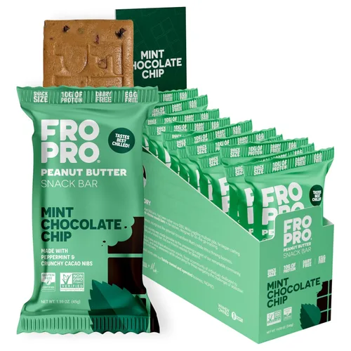 Vista 24 de FROPRO Barras de proteína vegetal – Barras de proteínas a base de plantas, totalmente naturales, sin gluten, lácteos y soja, barras altas