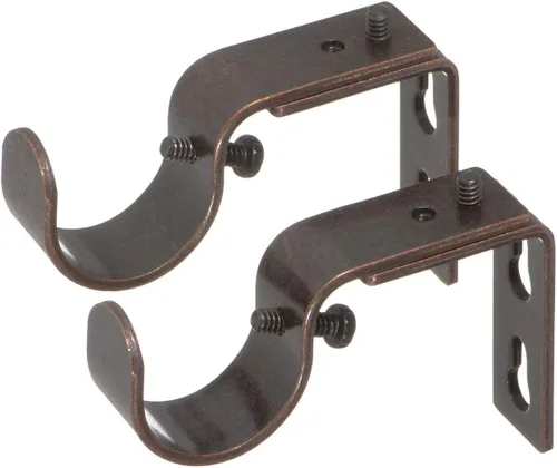 Vista 37 de Ivilon Soportes ajustables para barras de cortina - para barras de 1 o 1 1/8 pulgadas. Juego de 2 - Negro antiguo