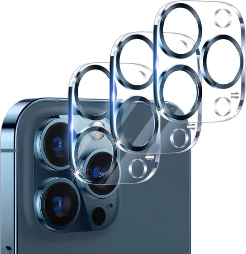 Vista 34 de UniqueMe para Paquete de 3 Protectores de Lente de Cámara para iPhone 15 Pro/iPhone 15 Pro Max, [Protección contra Caídas] [Compatible con Fundas]