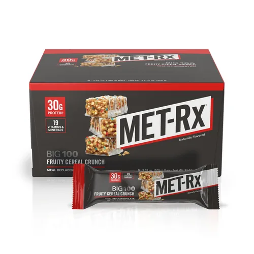 Vista 12 de MET-Rx Big 100 barras de proteínas colosales, Blueberry Cobbler, barras de reemplazo de comidas, 4