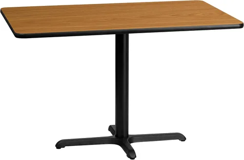 Vista 5 de Flash Furniture Stiles - Mesa rectangular laminada negra de 30 x 48 pulgadas con base de altura de mesa de 23.5 x 29.5 pulgadas