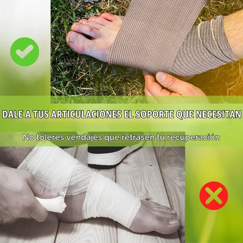 Vista 7 de Vendaje elástico, vendaje de compresión, para piernas, 6 pulgadas, 13'-15