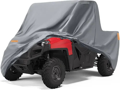 Vista 19 de Cubierta impermeable para UTV compatible con Polaris, cubierta para exterior de 6 capas con ventilaciones de aire, cremallera en la puerta