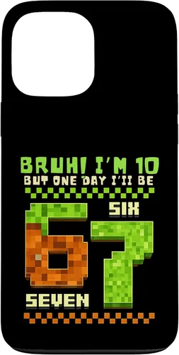 Vista 24 de Bruh I'm 10 But One-Day I'll Be 67 Retro 10th Birthday Kids Case for iPhone 17