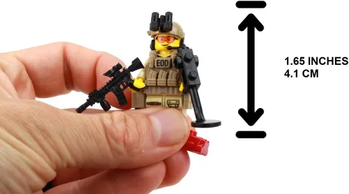 Vista 2 de Battle Brick Minifigura personalizada EOD Especialista en eliminación de artillería explosiva Minifig militar genuina Empaquetada en los Estados