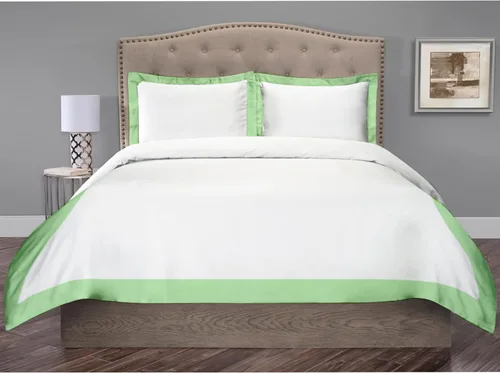 Vista 25 de Hotel Luxury - Juego de funda de edredón de 3 piezas de doble tono, 850 hilos, 100% algodón orgánico, colección de ropa de cama de alta calidad