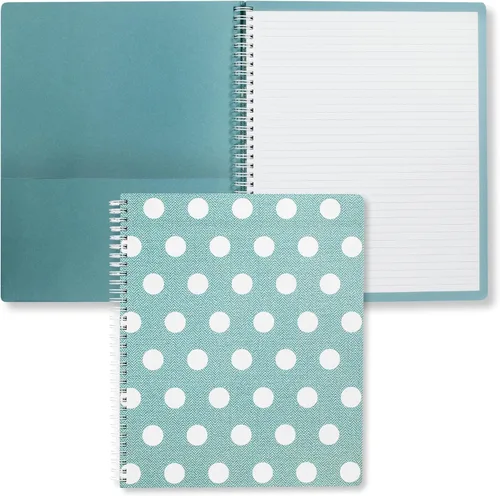 Vista 22 de Steel Mill & Co - Lindo cuaderno de espiral grande con rayas universitarias, 11 x 9.5 pulgadas con tapa dura duradera y 160 páginas forradas, puntos