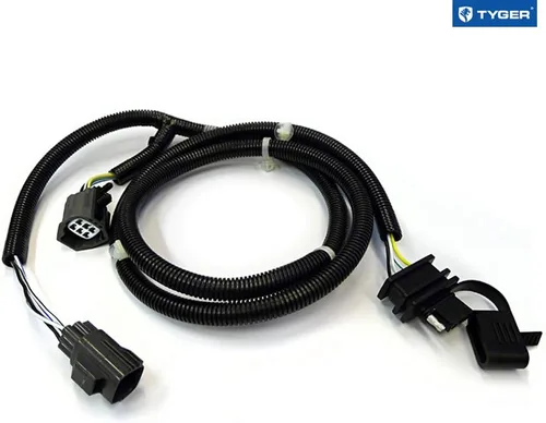 Vista 3 de TYGER Combo de remolque: enganche receptor de 2 pulgadas, arnés de cableado y cubierta de enganche para Wrangler JK 2Dr y 4Dr 2007-2018
