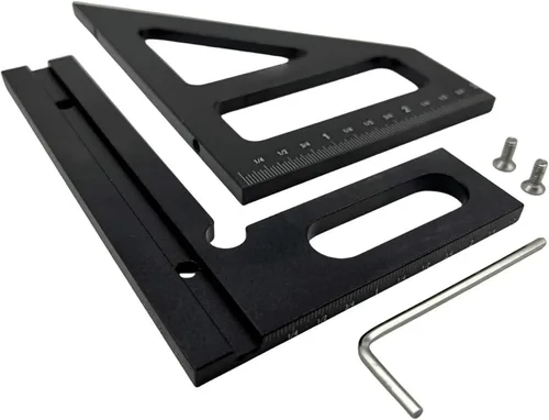 Vista 5 de Anodized Multipurpose Measuring Tool for Technical Drawing, Black