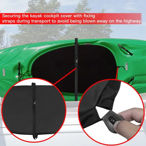 Vista 3 de Universal Kayak Cockpit Cover Waterproof Seal Cockpit Cover Maximum Protection for Your Ocean Cockpit