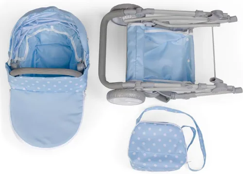Vista 17 de JC Toys - Berenguer Boutique Cochecito deportivo plegable de lujo Colección Blue Royal para muñecas de hasta 20 pulgadas A partir de 3 años